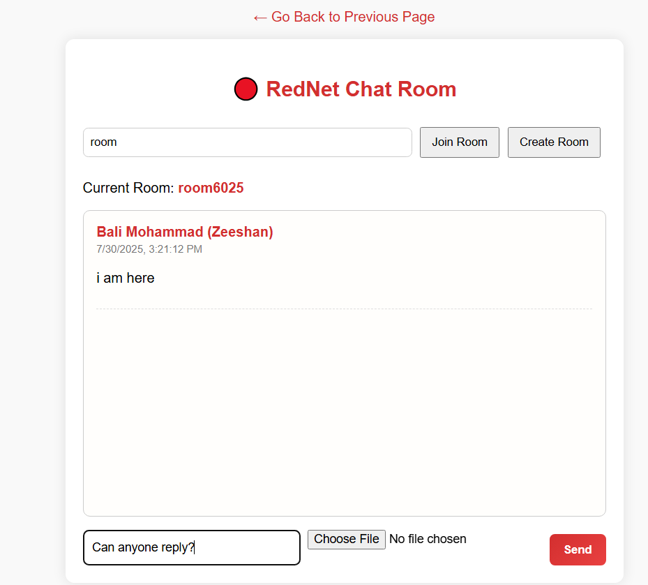 Chat Room Screenshot